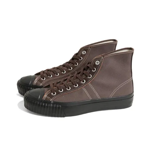 MoonStar Slip-resistant Abrasion-resistant High Top Shoes Unisex Brown МунСтар противоскользящие устойчивые к истиранию высокие топовые кеды унисекс коричневые