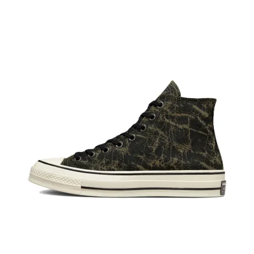 Converse Chuck Taylor All Star 1970s Rock Текстура Jacquard Высокие Кеды Унисекс Черный Зеленый