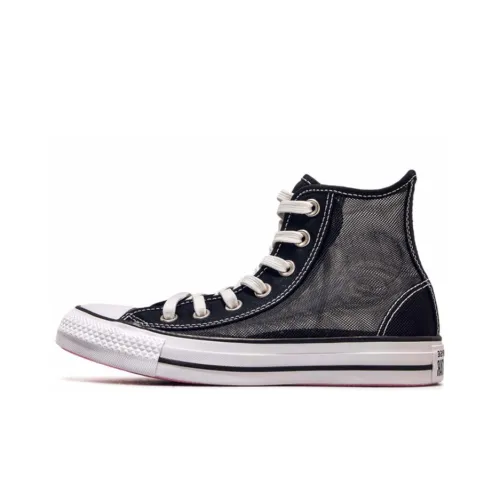 Converse Chuck Taylor All Star See High Thru Аbrasion Resistant Дышащий Высокий Топ Кеды Женские Черный