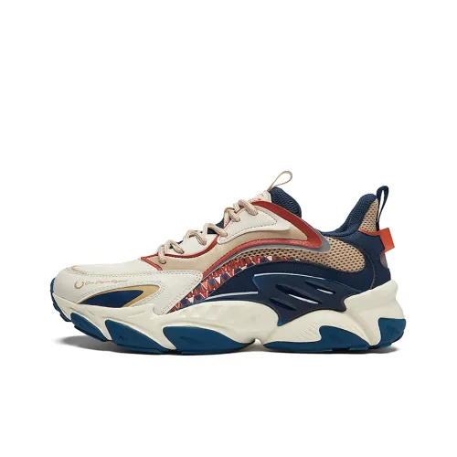 361° Osmo 2,0 Противоскользящий устойчивый к истиранию низкий топ кроссовки с подошвой мужские бежево-синие