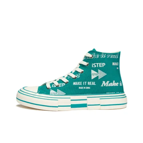 ISTEP High-Top Canvas Shoes Emerald Green Men's