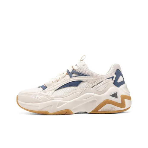 Skechers D'LITES HYPER BURST Hyper Burst Пузырьки Панда Обувь Низкий Топ Толстая Подошва Кроссовки Женские Белые Серые