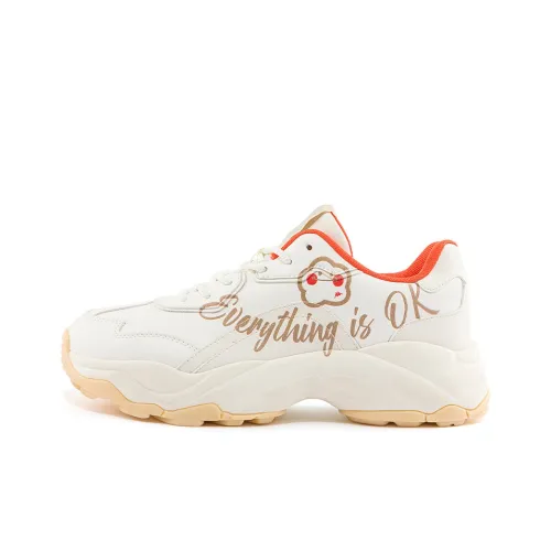 KAPPA Устойчивые к истиранию низкие топы с подошвой похожей на свитер унисекс зимний белый