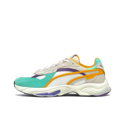 PUMA RS Connect Low Топ Толстая подошва Кроссовки Унисекс Белый Зеленый