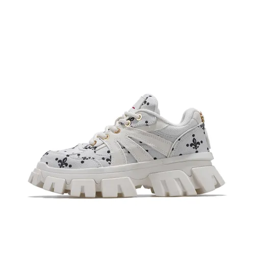 Палладий Chunky Slip-Resistant визуально увеличивает рост Низкий топ Тефлоновая подошва Женские Черный Белый