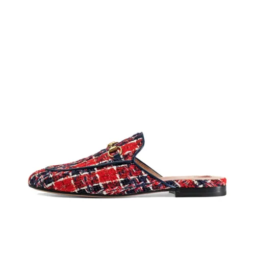 GUCCI Princetown Женские Повседневные Туфли Женские Красные