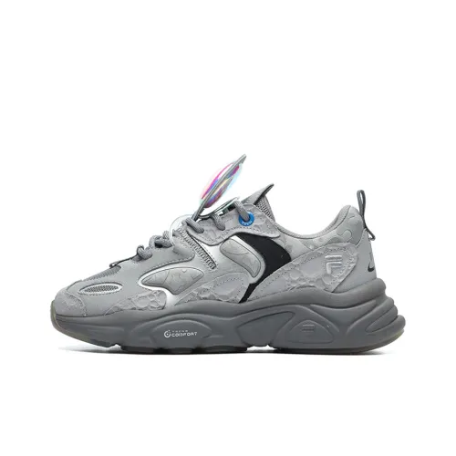 FILA Mars 2 Mars 2,0 Mons Износостойкий и Легкий Низкий Топ Кроссовки с Толстой Подошвой Женские Сплав Серый