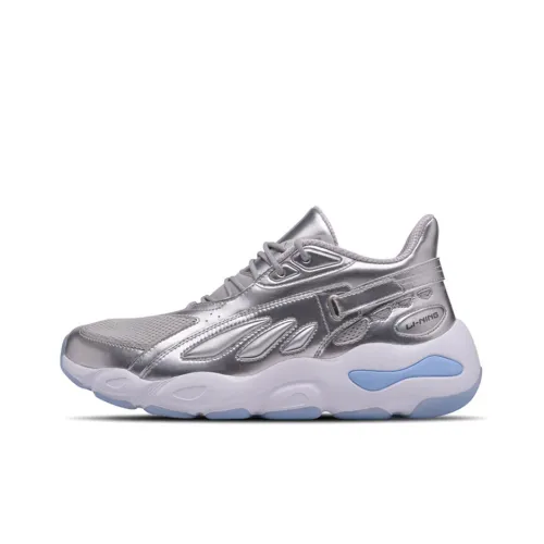 LiNing Butterfly Shock Absorbers Противоскользящие Низкие Кеды Мужские Серебряные