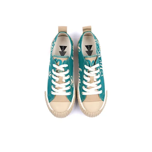 ISTEP Low-Top Canvas Shoes Green Women's