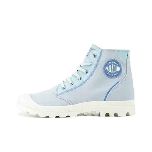 Палладий Slip-resistant устойчивый к истиранию дышащий высокий топ кеды унисекс ледяной синий