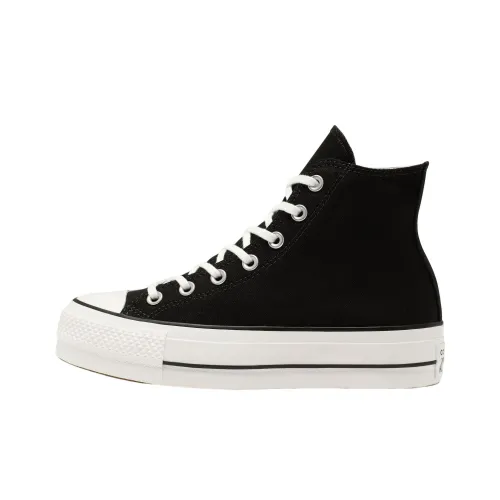 Конверс All Star Lift CHUCK TAYLOR Платформа Дышащий And Легкий Высокий Топ Кеды Женские Черный