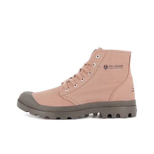 Palladium Pampa Hi Oeganic II противоскользящие устойчивые к истиранию дышащие высокие кеды унисекс пыльно-розовые