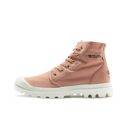 Palladium Pampa Hi Organic II Дышащие Устойчивые к истиранию Высокие Кеды Унисекс Розовые