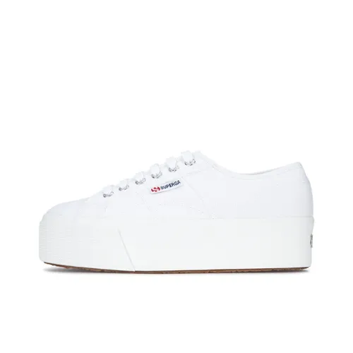 SUPERGA Противоскользящие и Дышащие Низкие Кеды Унисекс Белые