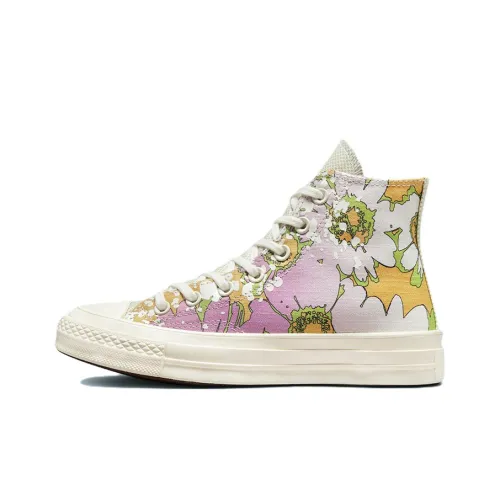 Конверс 1970s Chuck Taylor All Star High Топ Кеды Женские Белые Фиолетовые Зеленые