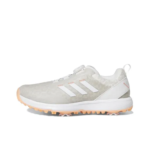 Adidas S2G BOA Golf Шокабойз Антислип Резистентный к истиранию Низкий Топ Гольф Обувь Женская Серый Белый Розовый