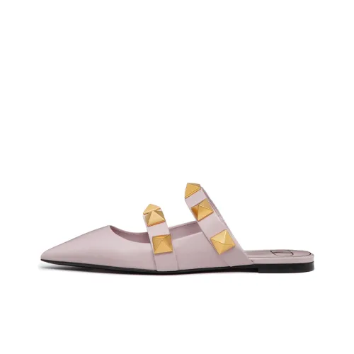 Valentino Roman Stud Домашние тапочки Женские Фиолетовый Розовый