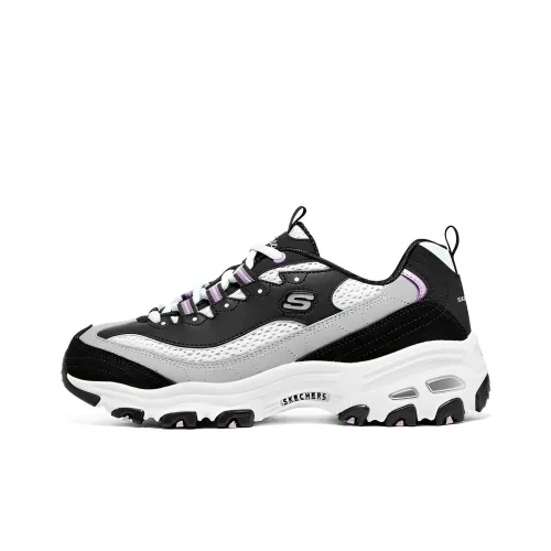 Skechers D'LITES 1,0 Little Ice Bear Bubble Ice Low Top Women's Black Purple