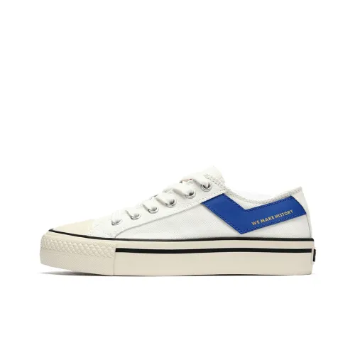 PONY Shooter Slip-resistant Abrasion-resistant Breathable Lightweight Low-Top Canvas Shoes Unisex White Пони Shooter Противоскользящие Устойчивые к истиранию Дышащие Легкие Низкие Кеды Унисекс Белые