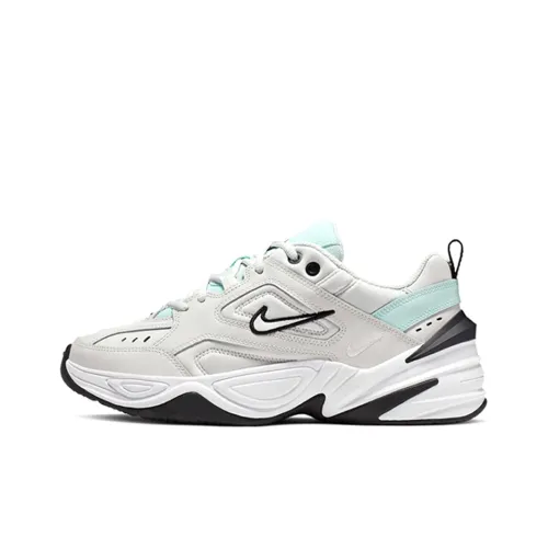 Nike M2K Tekno Low Топ Толстая подошва Кроссовки Женские Серый Зеленый Мятный