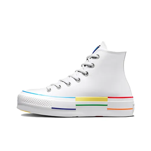 Converse Chuck Taylor All Star Lift Pride Slip Resistant Abrasion Resistant High Top Кеды Унисекс Белый