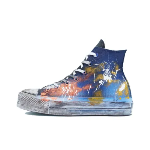 Конверс All Star Lift High Топ Кеды Женские Сине-оранжевый