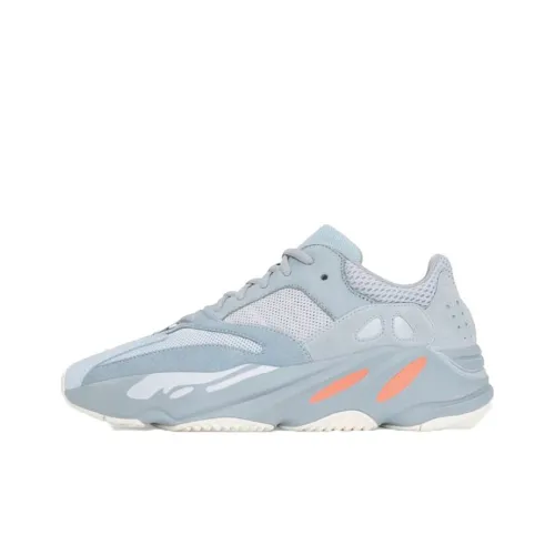 Adidas Originals Yeezy Boost 700 Inertia Амортизация Низкий Топ Толстая Подошва Кроссовки Унисекс Синий Серый
