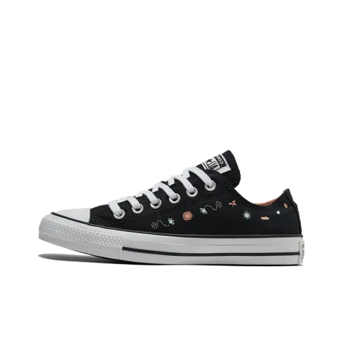 Конверс All Star Износостойкие Низкие Кеды Унисекс Черные