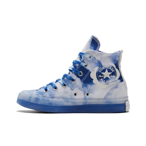 Converse Chuck Taylor All Star Синие Белые Износостойкие Высокие Кеды Унисекс Синие Белые