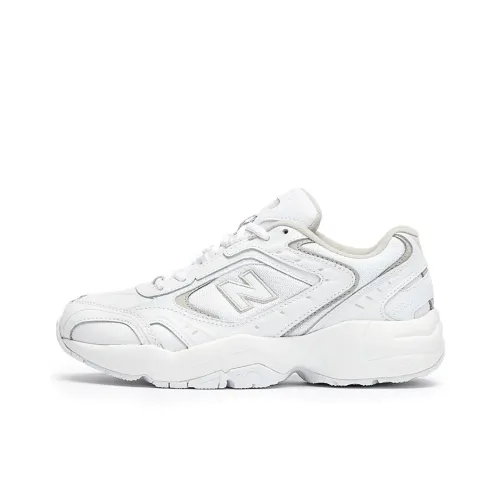 New Balance NB 452 Low Топ Толстая подошва Кроссовки Унисекс Белый Версия для США D Ширина