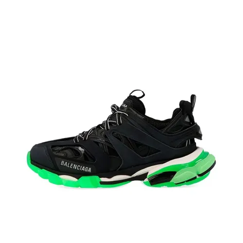 Balenciaga Track 3,0 Low Топ Толстая подошва Кроссовки Женские Черные Зеленые