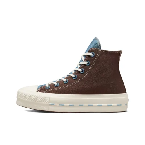 Converse Chuck Taylor All Star Lift Платформа High Топ Кеды Женские Коричневый Haze Синий