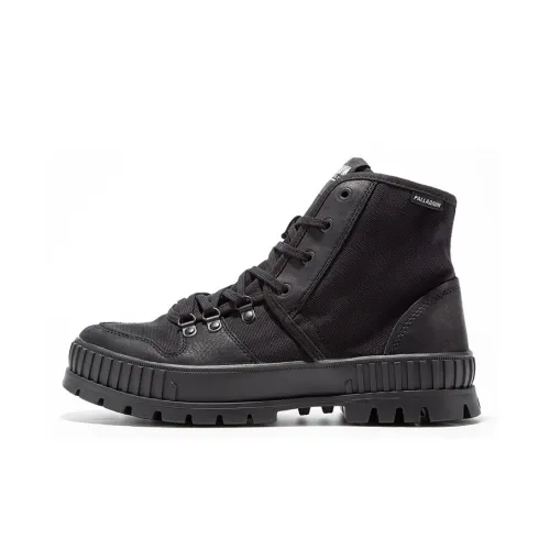 Палладий PALLASHOCK Anti Bottom Wear Resistant Высота Увеличивающие Высокие Кеды Унисекс Черный