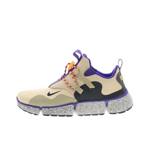 nike Карман Амортизация Низкий Топ Толстая Подошва Кроссовки Мужские Лен Фиолетовый