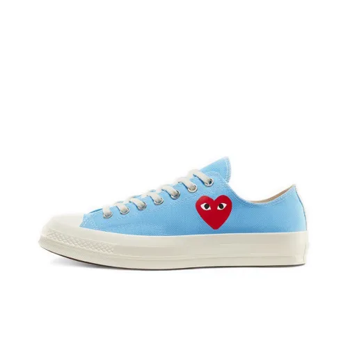 CDG Play x Converse Chuck 70 Low Износостойкий и Водонепроницаемый Низкий Топ Кеды Унисекс Синий