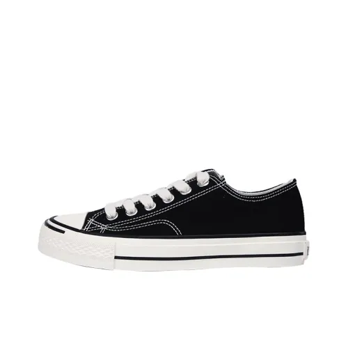 ISTEP Low-Top Canvas Shoes Black Women's
