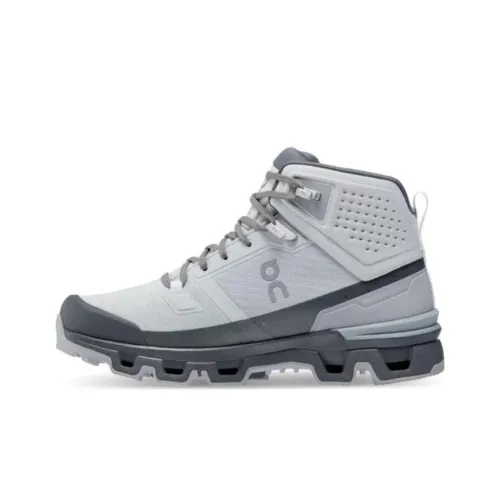 On Cloudrock 2 Водонепроницаемый Ankle Длина Аутдор Женские Серый Белый