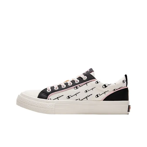 Champion Canvas Shoes Low Top Black/Cameo Pink Women's