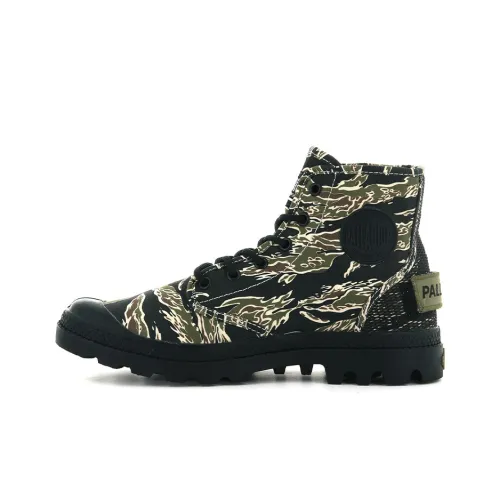 Palladium Pampa Hi OG CAMO Устойчивые к истиранию Дышащие Высокие Кеды Унисекс Армейский зеленый