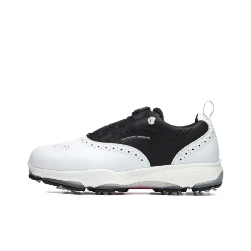 FILA Gf Oxford Spike Амортизация Износостойкие Низкие Топы для гольфа Мужские Черно-белые