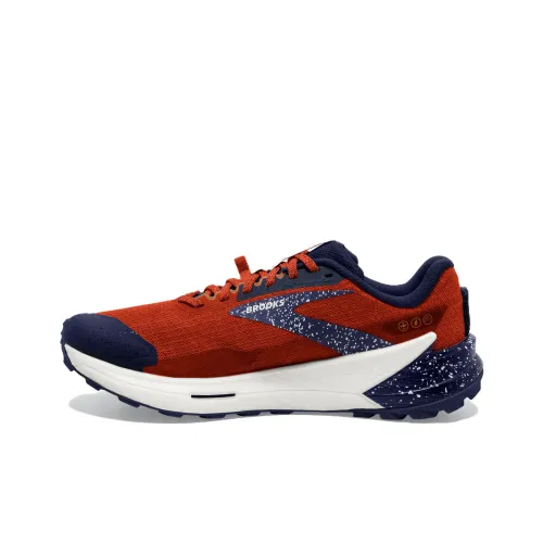 Brooks Catamount 2 Slip-Resistant Abrasion-Resistant Low Top Streetwear Men's Red Blue Брэндс Брукс Катамонт 2 Антислип Резистентный к Износу Низкий Топ Уличная Обувь Мужская Красный Синий