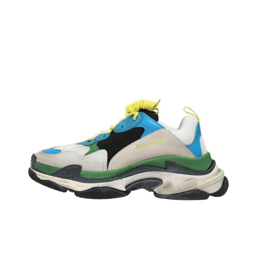 Balenciaga Triple S Low Топ Толстоподошвенные кроссовки Мужской Многоцветный Потертый