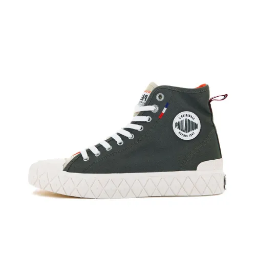 Палладий Palla Ace Износостойкие Дышащие Высокие Кеды Унисекс Зеленый Оранжевый