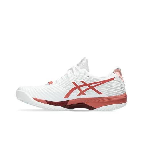 Asics Solution Speed FF 2 OC Амортизация Низкий Топ Теннисные Кроссовки Женские Красный Белый