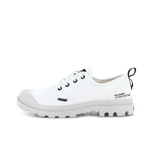 Palladium Pampa Бык Htg Supply Slip-resistant Abrasion-resistant Low-top Canvas Shoes Unisex White