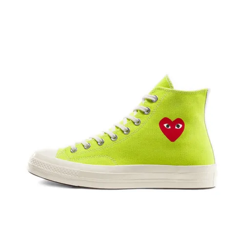 CDG x Converse Chuck 70 High Устойчивые к истиранию Высокие Кеды Унисекс Ярко-зеленый