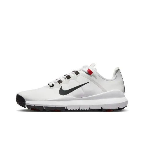 Nike Tiger Woods 13 Retro Shock Absorbers Slip-Resistant Abrasion-Resistant Low Top Golf Shoes Men's White Black Red Найк Тайгер Вудс 13 Ретро Шок Абсорберз Антискользящий Устойчивый к Износу Низкий Топ Обувь для гольфа Мужская Белый Черный Красный