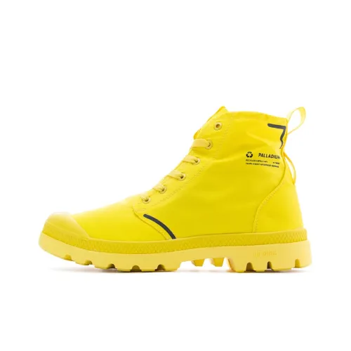 Palladium Pampa Устойчивый к истиранию Водонепроницаемый Легкий Высокий Топ Обувь Унисекс Желтый
