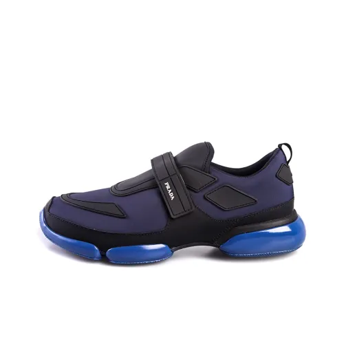 PRADA Низкий топ массивные кроссовки мужской синий черный