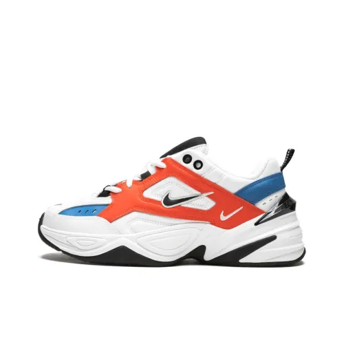 Nike M2K Tekno Team Orange Low Top Толстая подошва Кроссовки Женские Белые Апельсиновые